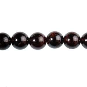  8mm Round Genuine Garnet Beads   16 Inch Strand Arts 