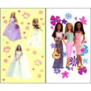 BARBIE   Peel and Stick   8 Window Clings   Decals 