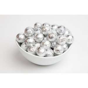 Silver Foiled Milk Chocolate Balls (5 Pound Bag)  Grocery 