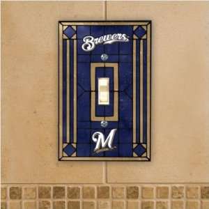  Milwaukee Brewers Art Glass Switch Cover Sports 