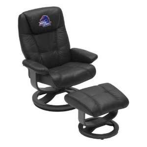  Boise State Broncos Leather Swivel Chair & Ottoman Sports 