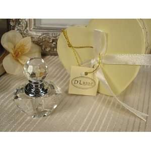 Mini crystal perfume bottle in satin lined heart box 