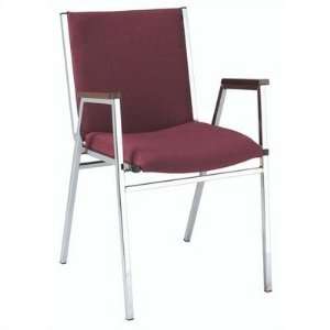  2 Seat Stacking Chair Frame Color: Chrome, Upholstery 