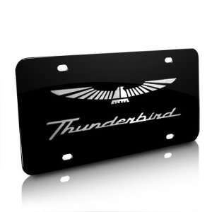  Ford Thunderbird Black Steel Auto License Plate, Official 