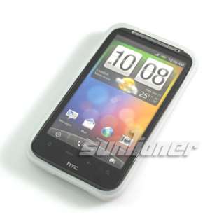   Case Skin Cover for HTC Inspire 4G AT&T +LCD Film.clear white  
