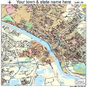  Street & Road Map of Trenton, New Jersey NJ   Printed 