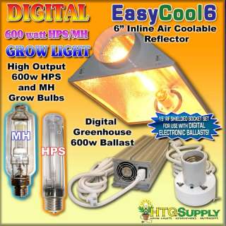 Digital 600 watt HPS MH GROW LIGHT AIR COOLED REFLECTOR  