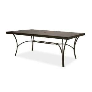 Homecrest Faux Leather Steel 42 x 72 Rectangular Patio Dining Table 