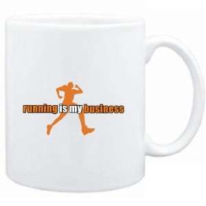 Mug White  Running is my business  Sports  Sports 