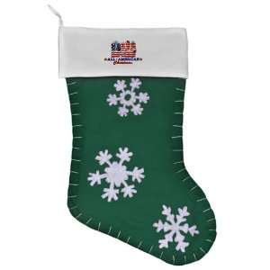   All American Christmas US Flag Stockings Presents 
