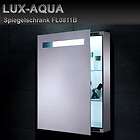 Lux aqua Design Badezimmerspiegel mit Schminkspiegel Uhr 60x100cm 