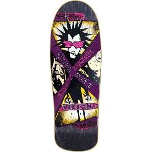 Vision Psycho Stick #2 Skateboard Deck   10x30.5 Black/Purple