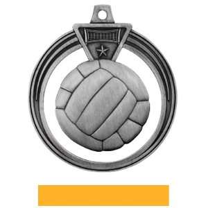  2.5 Eclipse Custom Volleyball Medal SILVER MEDAL / YELLOW 