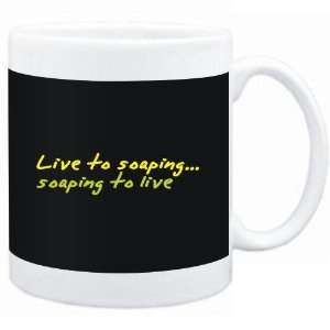  Mug Black  LIVE TO Soaping ,Soaping TO LIVE   Sports 