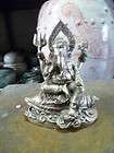Antique Ganesh ganesha hindu god silver brass statue old amazing of 