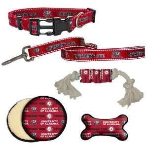  Alabama Crimson Tide Dog Collar, Lead, & Toy Gift Set Pet 