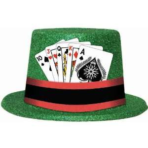    Glitter Top Hat w/Casino Cards (1 per package): Toys & Games