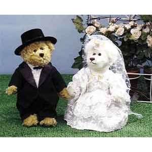  Bride and Groom Teddy Bears Wedding Bears: Toys & Games