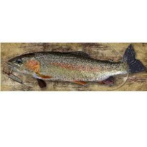  Trout Wood Panel Wall Art: Home & Kitchen