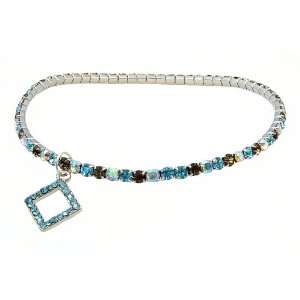   Topaz (Brown) with Aqua Diamond Charm SERENITY CRYSTALS Jewelry