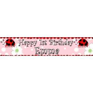    ladybug personalized birthday banner