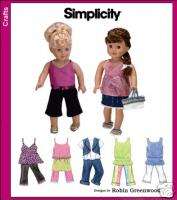 Simplicity 3895 18 Designer Doll Clothes Pattern  