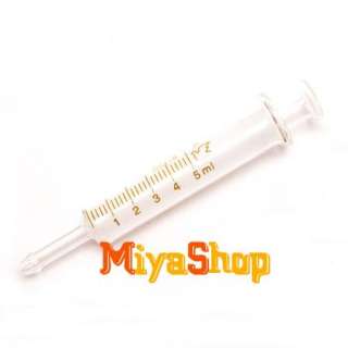 50p Glass Sampler Syringe Large Diameter Injector 5ml  