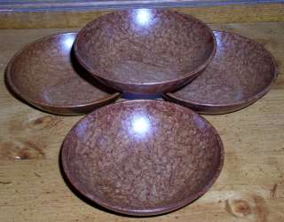 KYS ITE Burl Wood Look Plastic 5 3/4 Salad Bowls   EUC  