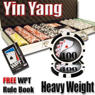 500 Yin Yang Poker Chip Set 14 table gm FREE BOOK  