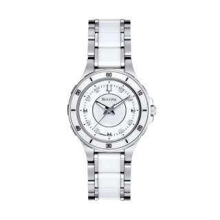 New! Ladies Bulova Amboise Diamond Ceramic Watch 98P124  