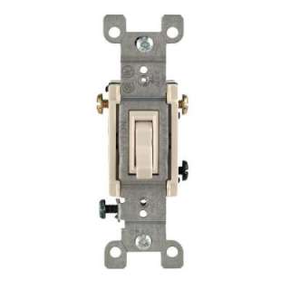 Leviton 15 Amp 3 Way Light Almond Toggle Switch R56 01453 02T at The 