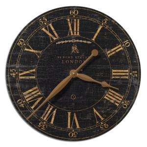 Unbranded Black Antique Reproduction Round Wall Clock 06029 at The 