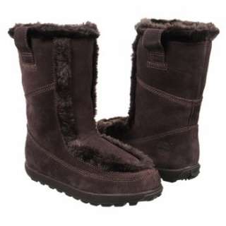 Timberland 23658 Mukluk Pull On Winter Suede Boots Faux Fur Dark Brown 