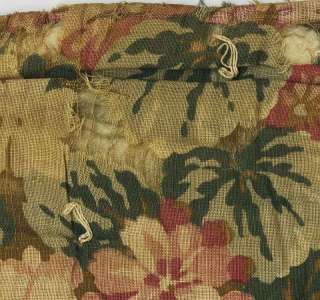 antique FLORAL BEDSPREAD knotted chic shabby VICTORIAN  