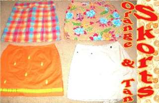 Orange & Khaki Tan Skorts ~Various Brands~ Sizes 10 14  