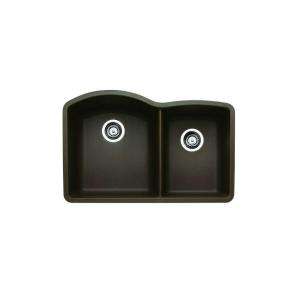   Hole Double Bowl Kitchen Sink in Cafe Brown 440177 