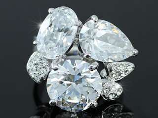 12 Carat Stone Ring use Swarovski Crystal Size 6 #SR088