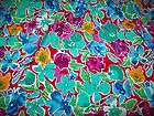 Tropical Floral Fabric Crinkle Polyester 2 Yds Long 50