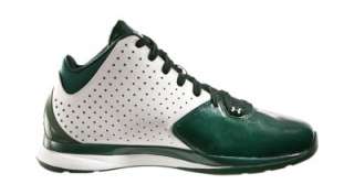   MENS UA MICRO G THREAT BASKETBALL SHOES 1222925 WHITE FOREST GREEN