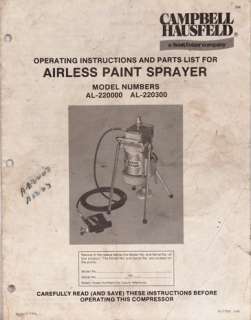   is one original campbell hausfeld airless paint sprayer model no al