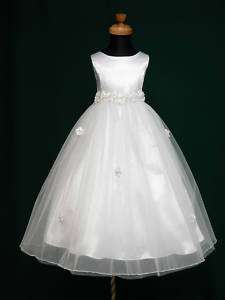 Angela Flowergirl Communion Wedding Ivory Dress Sz 1 10  