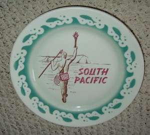 vintage south pacific restaurant ware plate hawaiian hawaii  
