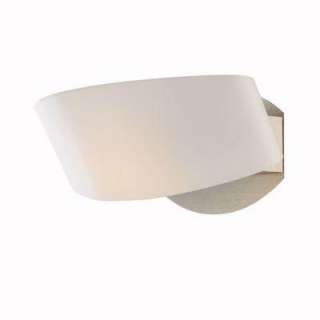   Nickel Wall Sconce With White Glass Shade HD132718 at The Home Depot