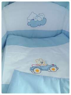 Babybettwäsche Bettset mit Himmel & Nestchen Kinderbettwäsche 