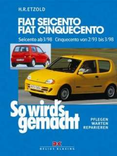 REPARATURANLEITUNG ETZOLD Fiat Seicento & Cinquecento 3768812537 