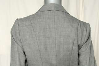 CAROLINA HERRERA Womens Beautiful Grey Double Lapel Blazer Jacket 