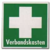 Rettungszeichen Grün   Erste Hilfe Verbandskasten   Schild Warnschild 