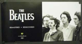 BEATLES REMASTERED DOUBLE SIDED PROMO POSTER FLAT  