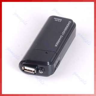   Emergency USB Charger With Flashlight For iPhone 4G 3G 3GS ipod Black