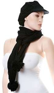 Womens Newsboy Hat & Scarf Set   Choose your color!  